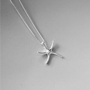 NWT 925 Sterling Silver Starfish Necklace! Hypoallergenic! NEW!